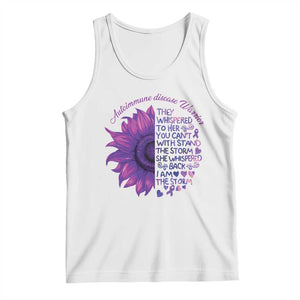 Autoimmune Disease Awereness Tank Top I Am The Storm Purple Ribbon TS10 White Print Your Wear