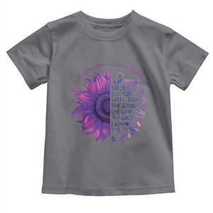 Autoimmune Disease Awereness Toddler T Shirt I Am The Storm Purple Ribbon TS10 Charcoal Print Your Wear
