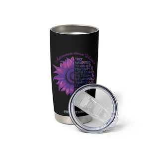 Autoimmune Disease Awereness Tumbler Cup I Am The Storm Purple Ribbon TS10 Print Your Wear