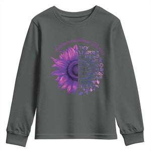 Autoimmune Disease Awereness Youth Sweatshirt I Am The Storm Purple Ribbon TS10 Dark Heather Print Your Wear
