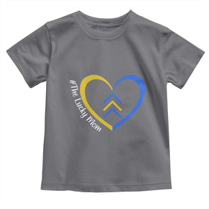 Down Syndrome Mom Toddler T Shirt Love Heart Three Arrows Lucky Mama T21 321 TS10 Charcoal Print Your Wear
