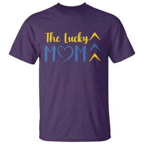Down Syndrome Mom T Shirt Three Arrows The Lucky Mama T21 321 TS10 Purple Print Your Wear