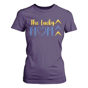 Down Syndrome Mom T Shirt For Women Three Arrows The Lucky Mama T21 321 TS10 Purple Print Your Wear