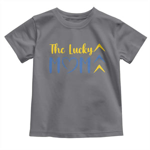 Down Syndrome Mom Toddler T Shirt Three Arrows The Lucky Mama T21 321 TS10 Charcoal Print Your Wear
