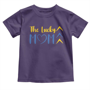 Down Syndrome Mom Toddler T Shirt Three Arrows The Lucky Mama T21 321 TS10 Purple Print Your Wear