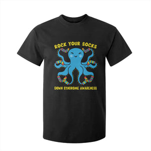 World Down Syndrome Day T Shirt For Kid Octopus Rock Your Sock Support 321 TS10 Black Print Your Wear