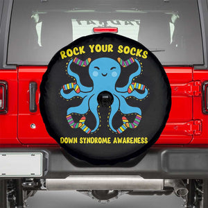 World Down Syndrome Day Spare Tire Cover Octopus Rock Your Sock Support 321 TS10 Black Print Your Wear