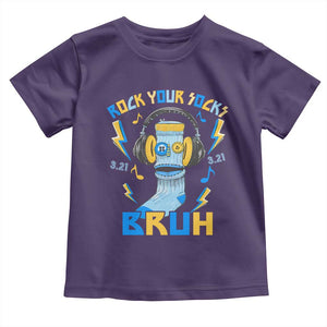 World Down Syndrome Day Toddler T Shirt Rock Your Sock Bruh Support 321 TS10 Purple Print Your Wear
