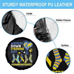 World Down Syndrome Day Spare Tire Cover Blue Yellow Ribbon Down Right Perfect Awareness Support TS10 Print Your Wear