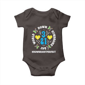 World Down Syndrome Day Baby Onesie 321 Awareness Support Blue Yellow Ribbon TS10 Dark Chocolate Print Your Wear