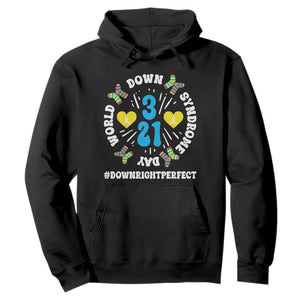 World Down Syndrome Day Hoodie 321 Awareness Support Blue Yellow Ribbon TS10 Black Print Your Wear