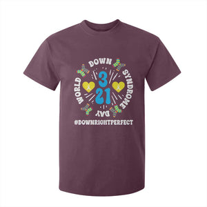 World Down Syndrome Day T Shirt For Kid 321 Awareness Support Blue Yellow Ribbon TS10 Maroon Print Your Wear