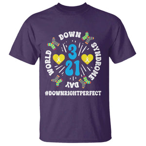 World Down Syndrome Day T Shirt 321 Awareness Support Blue Yellow Ribbon TS10 Purple Print Your Wear