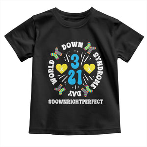 World Down Syndrome Day Toddler T Shirt 321 Awareness Support Blue Yellow Ribbon TS10 Black Print Your Wear