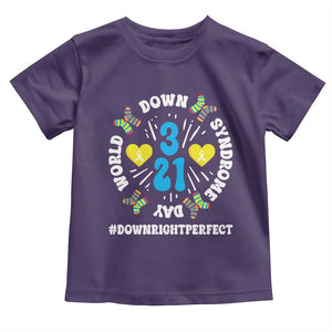 World Down Syndrome Day Toddler T Shirt 321 Awareness Support Blue Yellow Ribbon TS10 Purple Print Your Wear