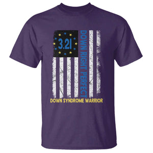 World Down Syndrome Day T Shirt Blue Yellow Ribbon American Flag 321 TS10 Purple Print Your Wear