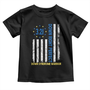 World Down Syndrome Day Toddler T Shirt Blue Yellow Ribbon American Flag 321 TS10 Black Print Your Wear