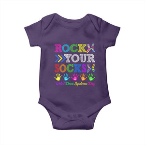 World Down Syndrome Day Baby Onesie Rock Your Socks Awareness Support 321 TS10 Purple Print Your Wear