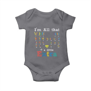 World Down Syndrome Day Baby Onesie 321 Awareness Support All That Little Extra T21 TS10 Charcoal Print Your Wear
