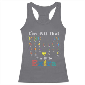 World Down Syndrome Day Racerback Tank Top 321 Awareness Support All That Little Extra T21 TS10 Charcoal Print Your Wear