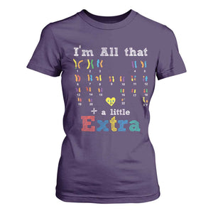 World Down Syndrome Day T Shirt For Women 321 Awareness Support All That Little Extra T21 TS10 Purple Print Your Wear