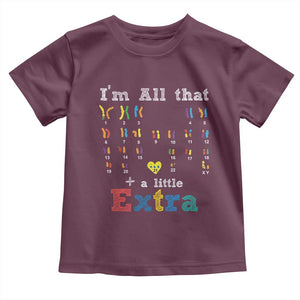 World Down Syndrome Day Toddler T Shirt 321 Awareness Support All That Little Extra T21 TS10 Maroon Print Your Wear