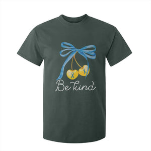 World Down Syndrome Day T Shirt For Kid Blue Yellow Cherry Bow Coquette Be Kind TS10 Dark Forest Green Print Your Wear