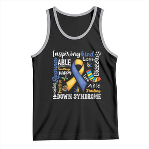 Down Syndrome Awareness Tank Top Rock Your Socks Different Not Less TS10 Black Athletic Heather Print Your Wear