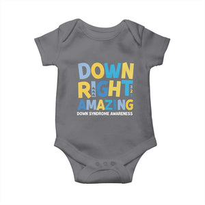 World Down Syndrome Day Baby Onesie 321 Awareness Support Down Right Amazing Three Arrows TS10 Charcoal Print Your Wear