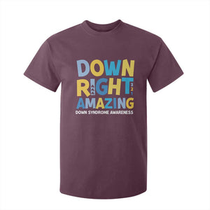 World Down Syndrome Day T Shirt For Kid 321 Awareness Support Down Right Amazing Three Arrows TS10 Maroon Print Your Wear