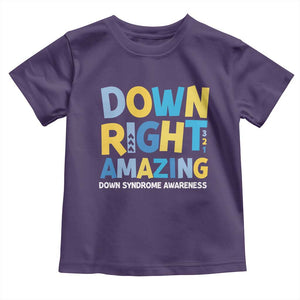 World Down Syndrome Day Toddler T Shirt 321 Awareness Support Down Right Amazing Three Arrows TS10 Purple Print Your Wear