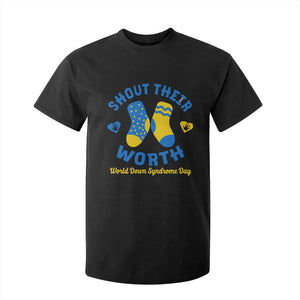 World Down Syndrome Day T Shirt For Kid 321 Awareness Support Shout Their Worth TS10 Black Print Your Wear