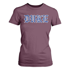 Duke T Shirt For Women - Vintage City Pride Graphic Tee TS10 Maroon Print Your Wear