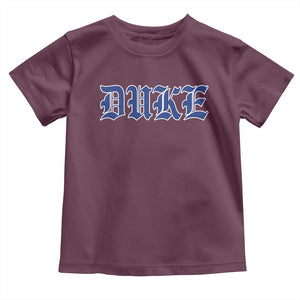 Duke Toddler T Shirt Vintage City TS10 Maroon Print Your Wear