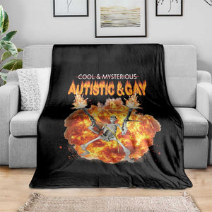 Autistic And Gay Skeleton Explosion Throw Blanket TS10 Print Your Wear