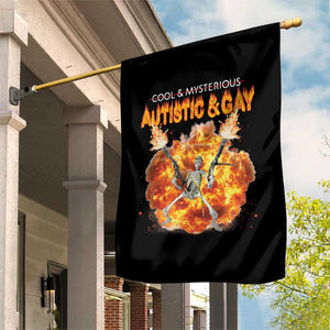 Autistic And Gay Skeleton Explosion Garden Flag TS10 Print Your Wear