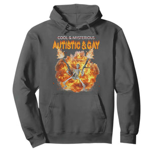 Autistic And Gay Skeleton Explosion Hoodie TS10 Dark Heather Print Your Wear
