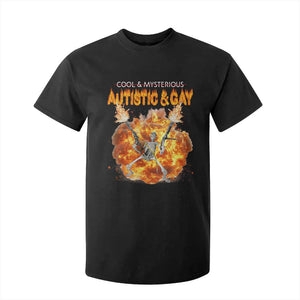 Autistic And Gay Skeleton Explosion T Shirt For Kid TS10 Black Print Your Wear