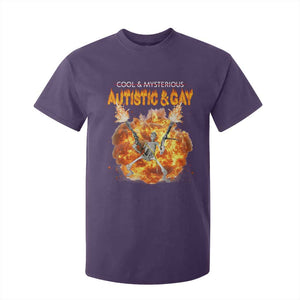Autistic And Gay Skeleton Explosion T Shirt For Kid TS10 Purple Print Your Wear
