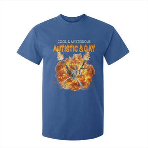 Autistic And Gay Skeleton Explosion T Shirt For Kid TS10 Royal Blue Print Your Wear