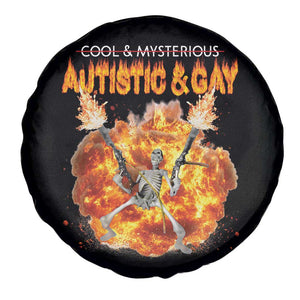 Autistic And Gay Skeleton Explosion Spare Tire Cover TS10 Print Your Wear