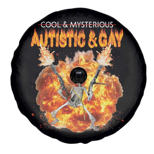 Autistic And Gay Skeleton Explosion Spare Tire Cover TS10 Print Your Wear