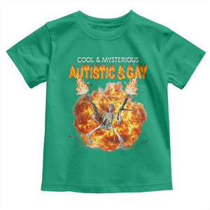 Autistic And Gay Skeleton Explosion Toddler T Shirt TS10 Irish Green Print Your Wear