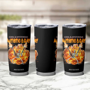 Autistic And Gay Skeleton Explosion Tumbler Cup TS10 Print Your Wear