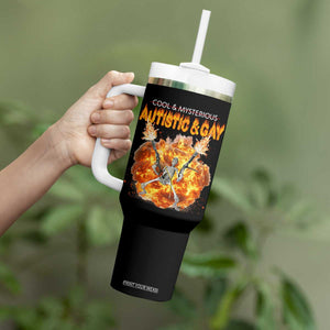 Autistic And Gay Skeleton Explosion Tumbler With Handle TS10 Print Your Wear