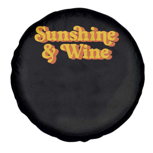 Funny Drinking Spare Tire Cover Sunshine & Wine Retro Drinking Summer Vintage 70's TS10 Print Your Wear