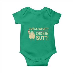 Guess What Chicken Butt Baby Onesie Funny Chicken Farmer Farming TS10 Irish Green Print Your Wear