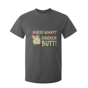 Guess What Chicken Butt T Shirt For Kid Funny Chicken Farmer Farming TS10 Dark Heather Print Your Wear