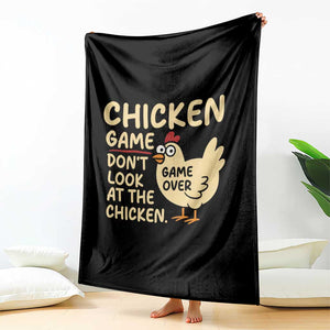Funny Chicken Game Dont Look At The Chicken Throw Blanket TS10 Print Your Wear