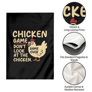 Funny Chicken Game Dont Look At The Chicken Garden Flag TS10 Print Your Wear